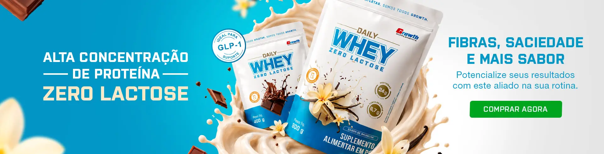 Daily whey zero lactose - Growth Supplements