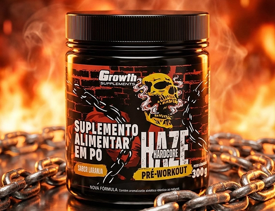 GROWTH SUPPLEMENTS - Embalagens de Daily Whey Baunilha 400g e 800g em balcão de cozinha