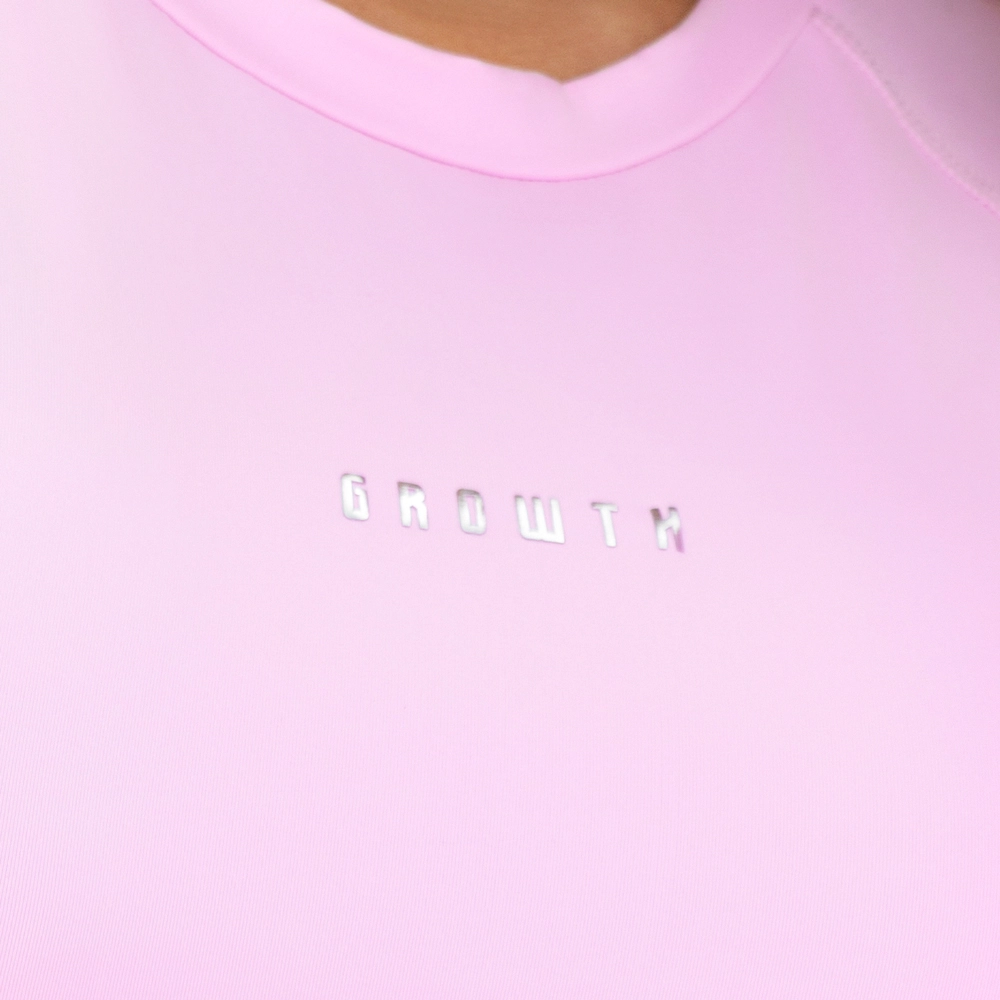 Camiseta Growth Manga Longa Térmica Rosa Claro Running